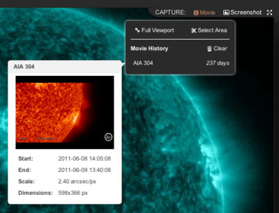 Area selection and previous movie history